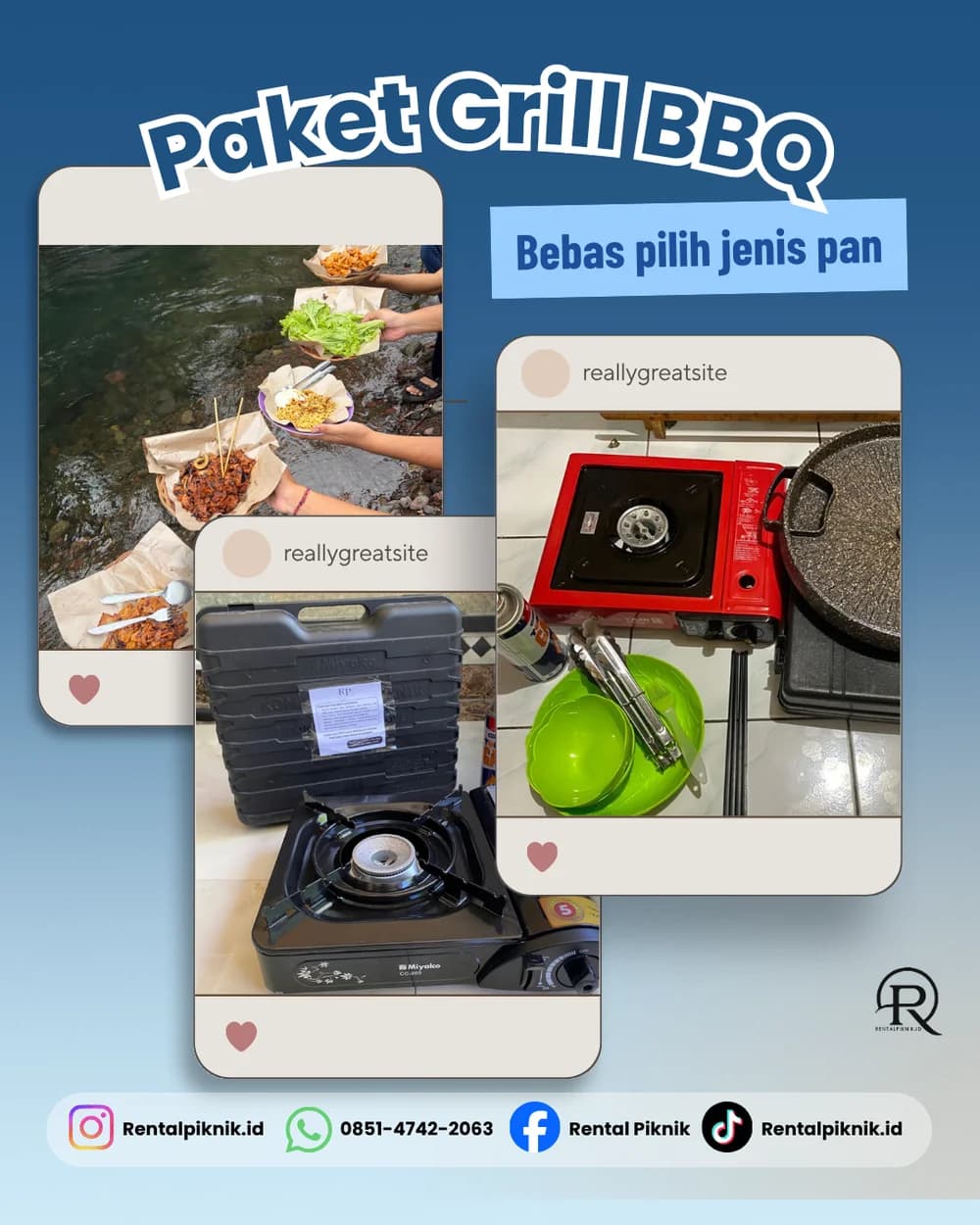 Paket Grill BBQ untuk Piknik: Sewa Lengkap, Bebas Pilih Jenis Pan