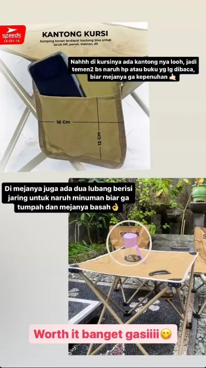 Kantong Kursi dan Cup Holder